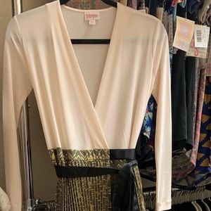 Lularoe Deanne Elegant wraparound dress Xxs Bnwt